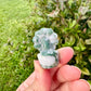 Moss Agate Flower Plant Carving, Handcrafted Moss Agate Crystal Plant, Healing Moss Agate Flower Sculpture, Nature-Inspired Crystal Decor, Feng Shui Moss Agate Decor