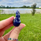 Sodalite Flower Plant Carving, Handcrafted Sodalite Crystal Plant, Healing Sodalite Flower Sculpture, Natural Sodalite Decor, Blue Crystal Energy Carving for Home