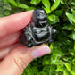 Black Obsidian Carved Buddha: Serene Meditation Figurine, Protective Energy & Spiritual Enlightenment, Zen Decor for Peaceful Space