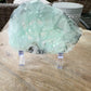 Elevate Your Space with Fluorite Slab on Stand - A Mesmerizing Addition for Decor and Energy Balance