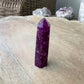 Gem Lepidolite Tower: Exquisite Purple Crystal Point, High-Quality Lepidolite Gemstone, Soothing Energy & Spiritual Decor Piece